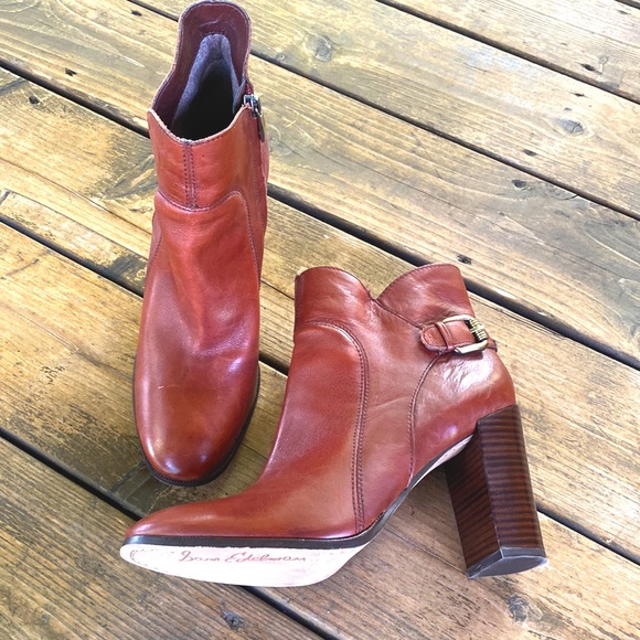 Sam Edelman Shoes | Hardly Worn Sam Edelman Loni Leather Heeled Booties | Color: Brown | Size: 9.5 | Meltclosetsale's Closet